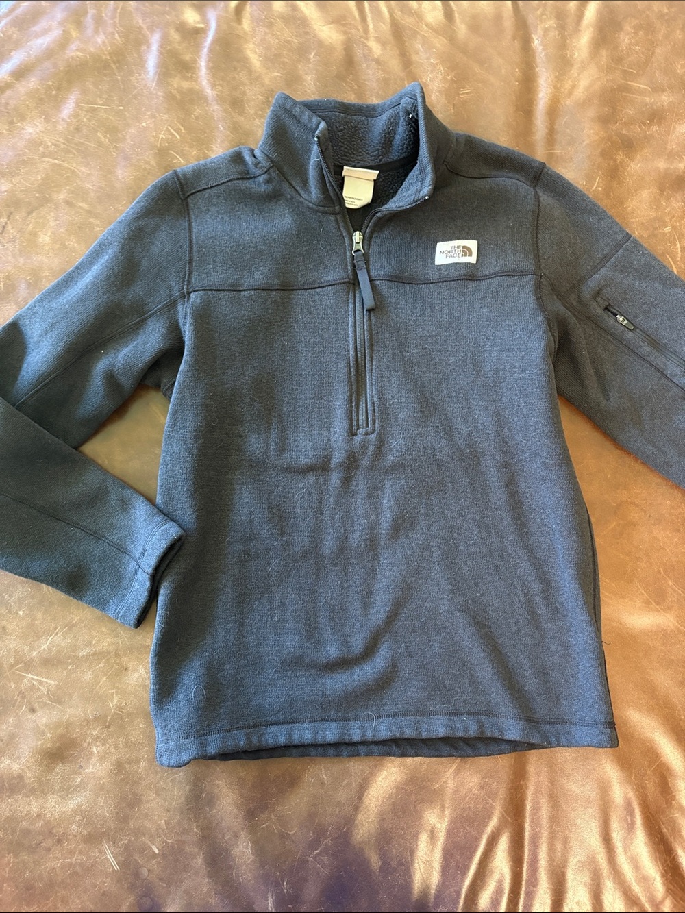 The North Face Men's Navy Quarter-Zip Fleece Pullover